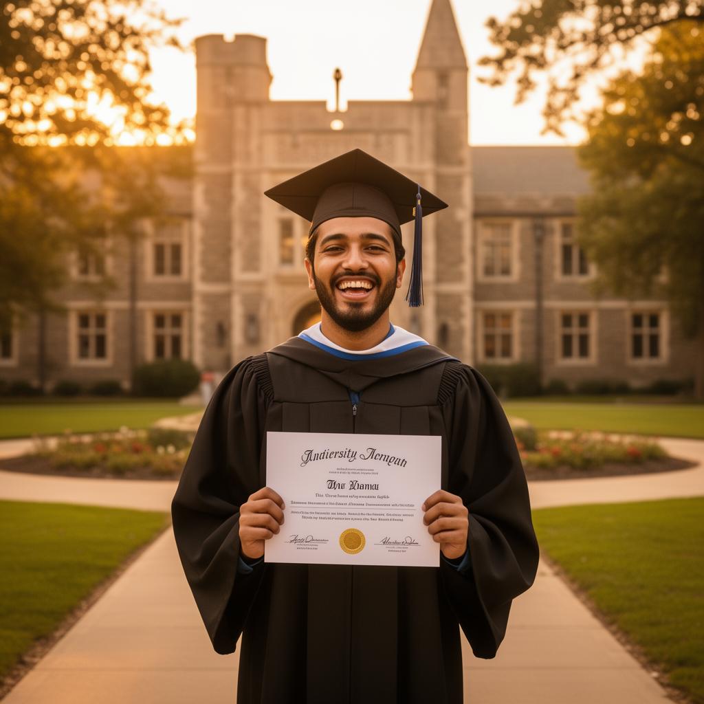 A doctoral graduate at a university convocation